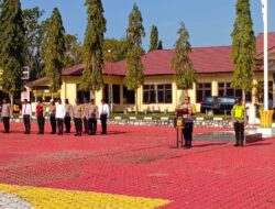 Apel Perdana, Kapolres Aceh Besar Meminta Dukungan Dalam Pelaksanaan Tugas Kepada Seluruh Personil