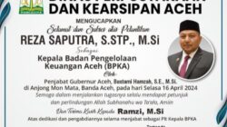 Dinas Perpustakaan dan Kearsipan Aceh Mengucapkan Selamat dan Sukses Atas Pelantikan Reza  Saputra, S.STP., M.Si