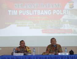 Polres Aceh Besar Sambut Kunjungan Tim Puslitbang Polri Untuk Penelitian Peningkatan Kepercayaan Publik